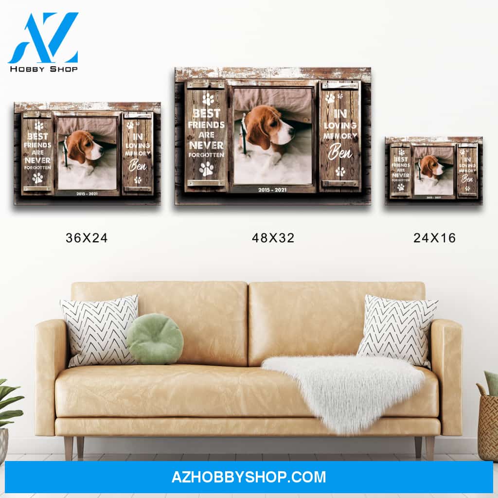 Dog Best Friend Shutters Premium Canvas