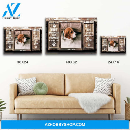 Dog Best Friend Shutters Premium Canvas
