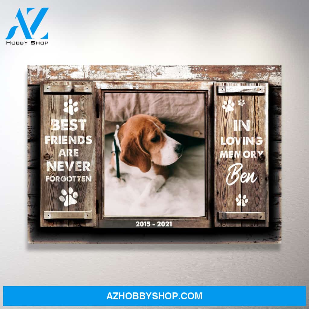 Dog Best Friend Shutters Premium Canvas
