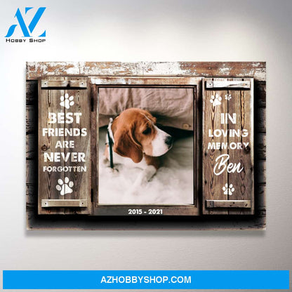 Dog Best Friend Shutters Premium Canvas