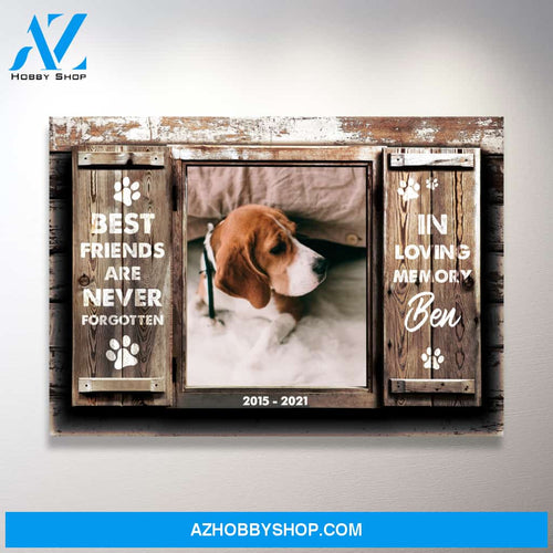 Dog Best Friend Shutters Premium Canvas