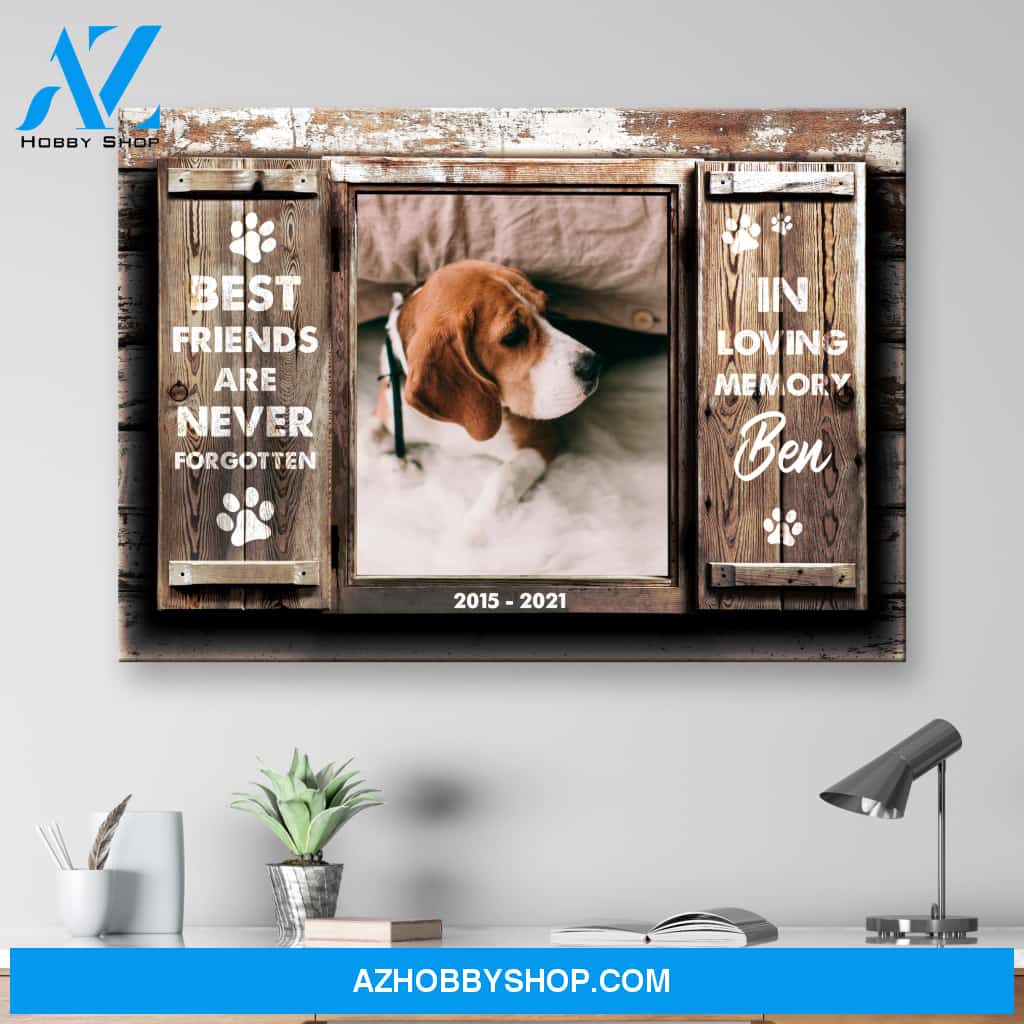 Dog Best Friend Shutters Premium Canvas