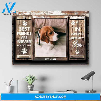 Dog Best Friend Shutters Premium Canvas