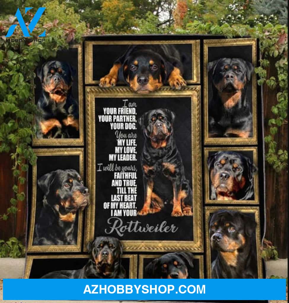 Dog BIanket, I Am Your Friend Partner Rottweiler