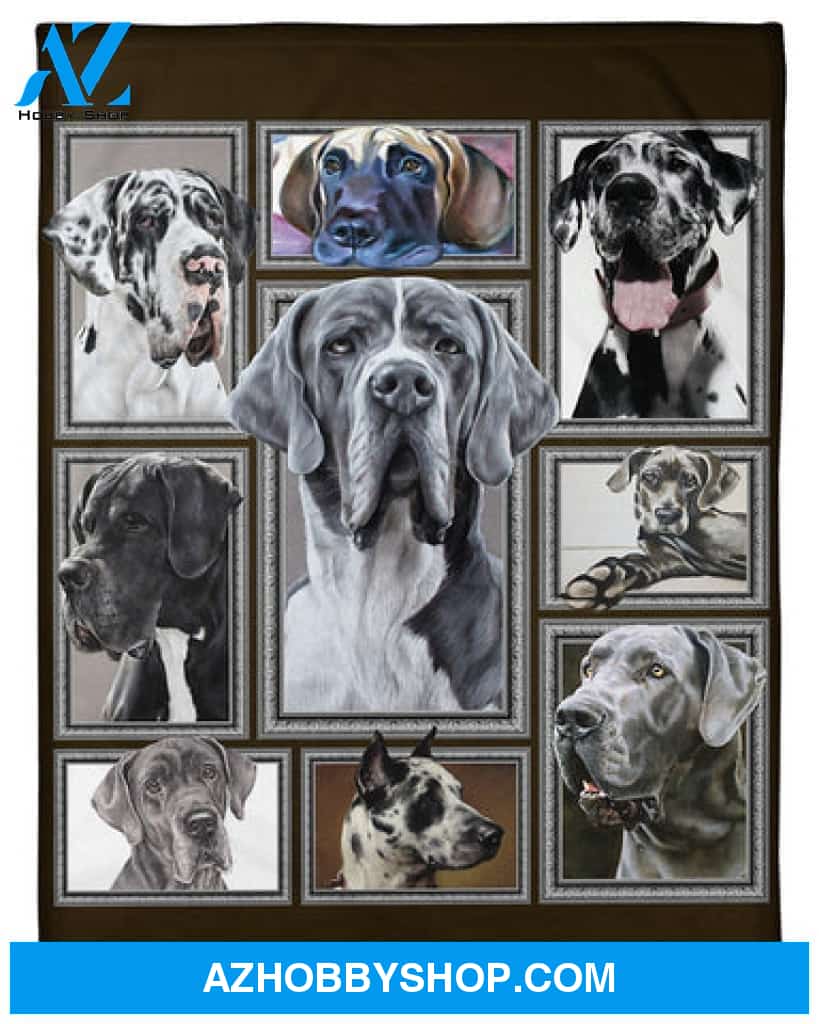 Dog Blanket, 3D Great Dane Fleece Blanket
