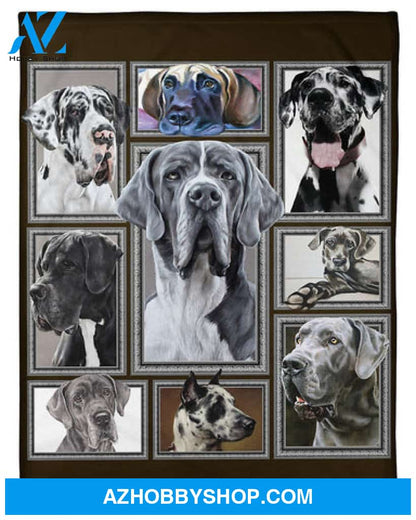 Dog Blanket, 3D Great Dane Fleece Blanket