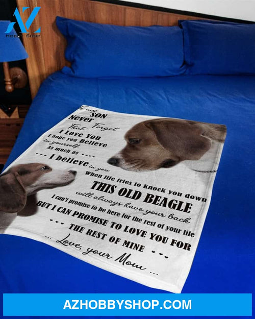 Dog Blanket - Beagle To My Son Fleece Blanket