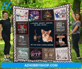 Dog Blanket - Gift Idea For Dog Lovers, Dog Dad Mom - Corgi Quilt Blanket