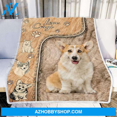 Dog Blanket - Corgi Lover Fleece Blanket Gift Valentines Day Corgi Lover Family Friend Birthday Gift Home Decor Bedding Couch Sofa Soft And Comfy Cozy