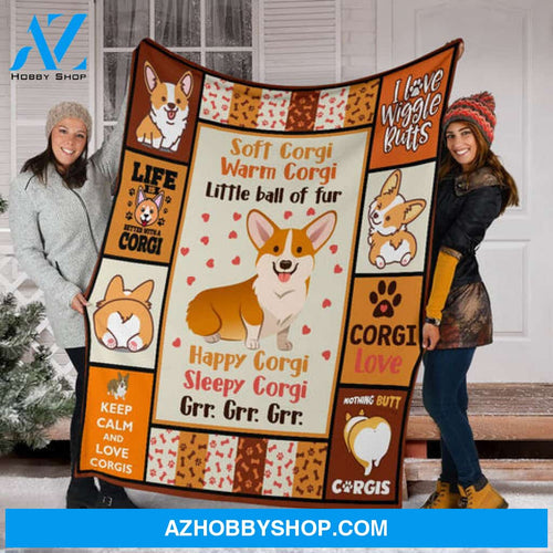 Dog Blanket, Corgi Puppies Little Ball Of Fur Dog Lover