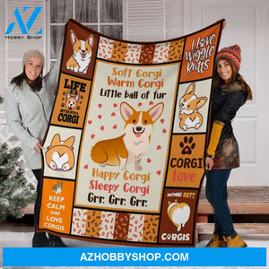 Dog Blanket, Corgi Puppies Little Ball Of Fur Dog Lover