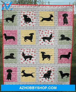 Dog Blanket - Gift Idea For Dog Lovers, Dog Dad Mom - Dachshund 50 Shades Quilt Blanket