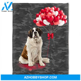 Dog Blanket, Fleece Blanket, I Love My Dog. Gift For People Family Home Decor Bedding Couch Sofa Soft and Comfy Cozy