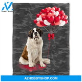 Dog Blanket, Fleece Blanket, I Love My Dog. Gift For People Family Home Decor Bedding Couch Sofa Soft and Comfy Cozy