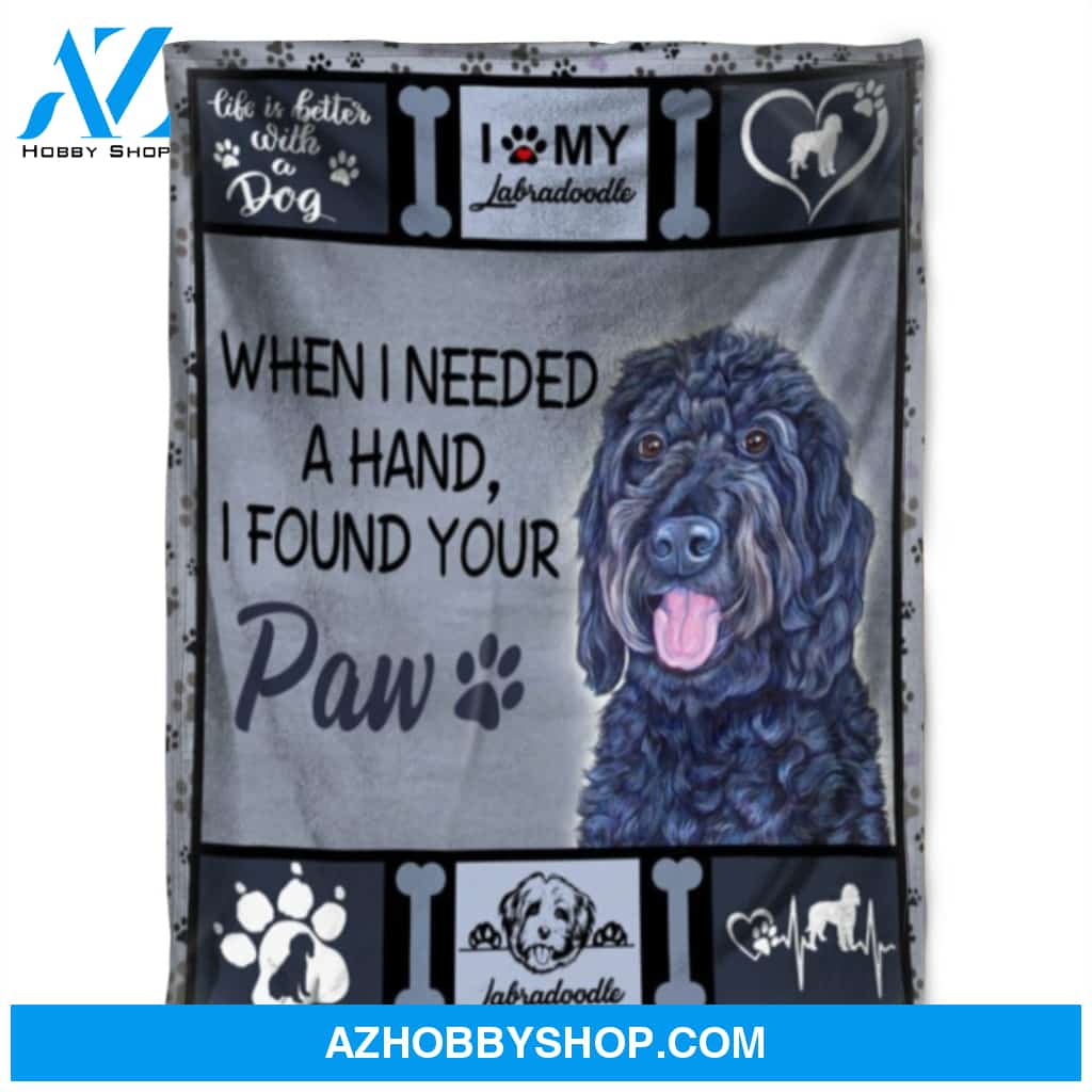 Dog Blanket,Fleece Blanket, I Love My Labradoodle. Gift For People Family Home Decor Bedding Couch Sofa Soft and Comfy Cozy