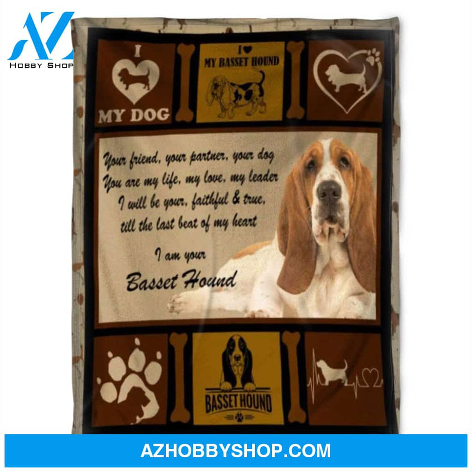 Dog Blanket,Fleece Blanket, I My Basset Hound. Gift For People Family Home Decor Bedding Couch Sofa Soft and Comfy Cozy