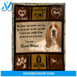 Dog Blanket,Fleece Blanket, I My Basset Hound. Gift For People Family Home Decor Bedding Couch Sofa Soft and Comfy Cozy