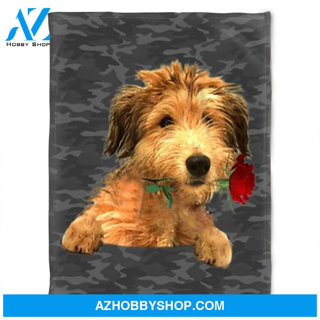 Dog Blanket, Fleece Blanket, Love My Dog. Gift For Dog Lover Family Home Decor Bedding Couch Sofa Soft and Comfy Cozy