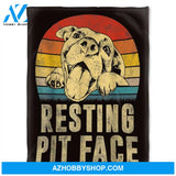 Dog Blanket,Fleece Blanket, Resting Pit Face.Gift For People Family Home Decor Bedding Couch Sofa Soft and Comfy Cozy