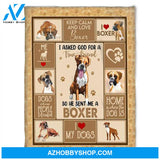 Dog Blanket, Fleece Blanket, So He Sent Me A Boxer. Gift For People Family Home Decor Bedding Couch Sofa Soft and Comfy Cozy