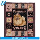 Dog Blanket, Funny Pom Pomeranian Mama Dog Blanket Gift For Dog Mom