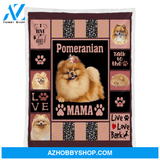 Dog Blanket, Funny Pom Pomeranian Mama Dog Blanket Gift For Dog Mom