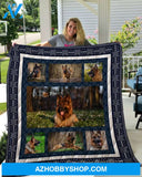 Dog Blanket - Gift Idea for Dog Lovers, Dog Dad Mom - German Shepherd Quilt Blanket V6