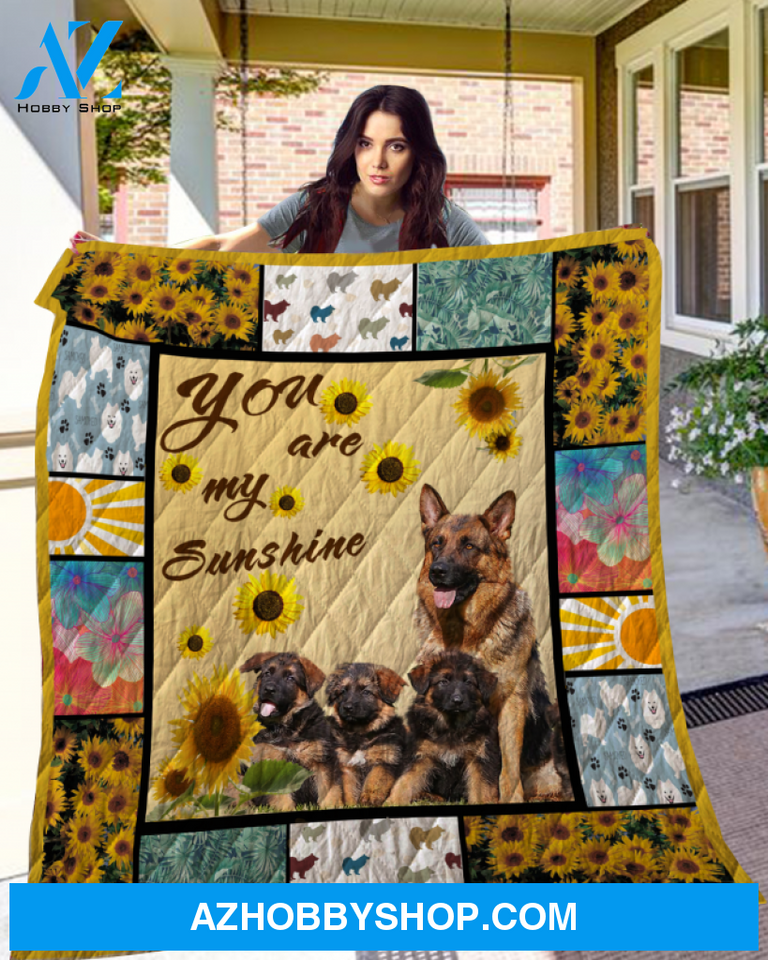 Dog Blanket - Gift Idea for Dog Lovers, Dog Dad Mom - German Shepherd Quilt Blanket V7