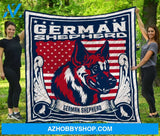 Dog Blanket - Gift Idea for Dog Lovers, Dog Dad Mom - German Shepherd Quilt Blanket V2