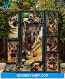 Dog Blanket - Gift Idea for Dog Lovers, Dog Dad Mom - German Shepherd Quilt Blanket V1