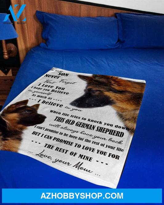 Dog Blanket - German To My Son Fleece Blanket