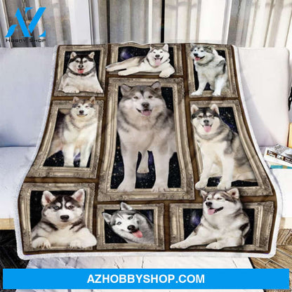 Dog Blanket, Gift For Husky Lover