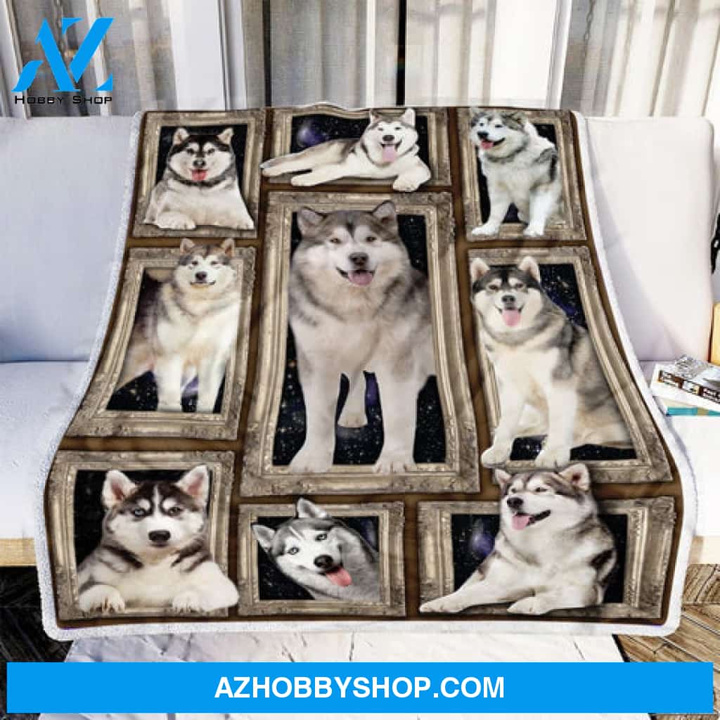 Dog Blanket, Gift For Husky Lover