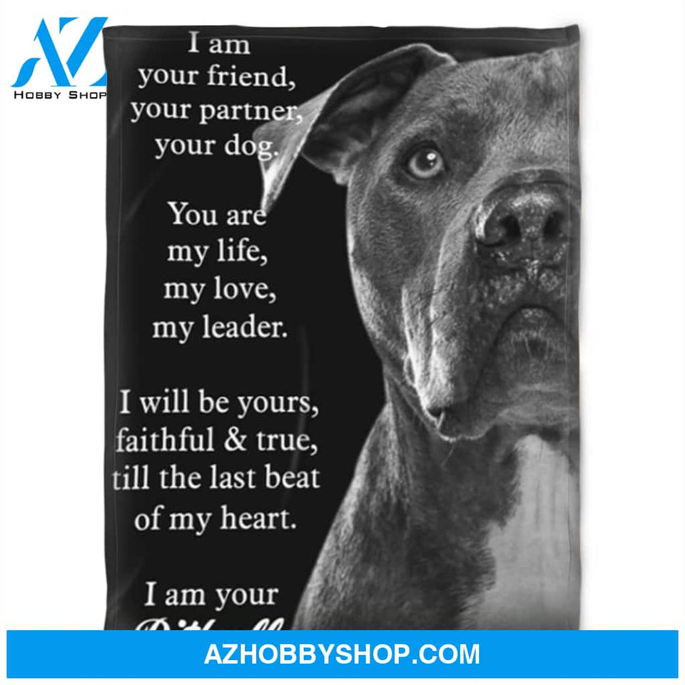 Dog Blanket, I Am Your Friend, Fleece Blanket. Gift For People Family Home Decor Bedding Couch Sofa Soft and Comfy Cozy
