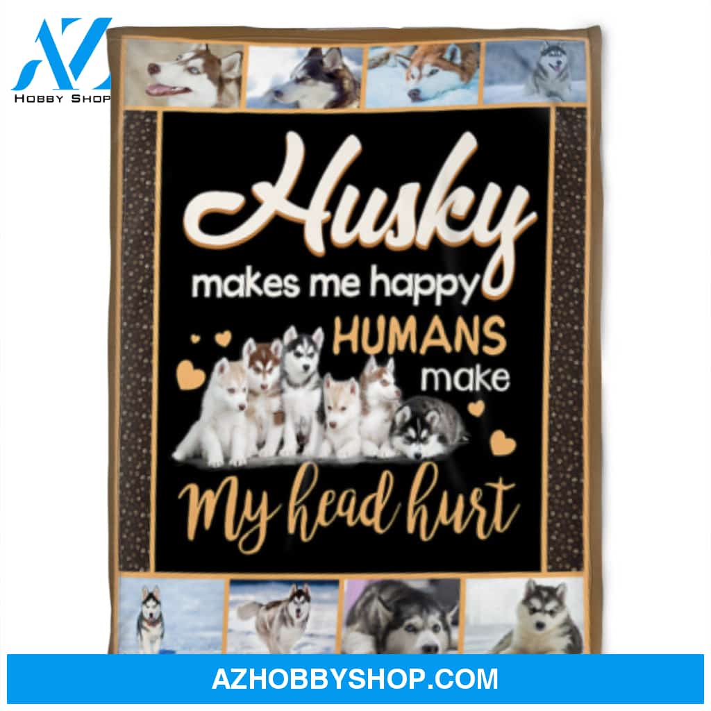 Dog Blanket, I Love Husky,Fleece Blanket.Gift For People Family Home Decor Bedding Couch Sofa Soft and Comfy Cozy