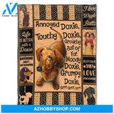 Dog Blanket, I Love My Dachshunds. Gift For Dog Lover Family Home Decor Bedding Couch Sofa Soft and Comfy Cozy