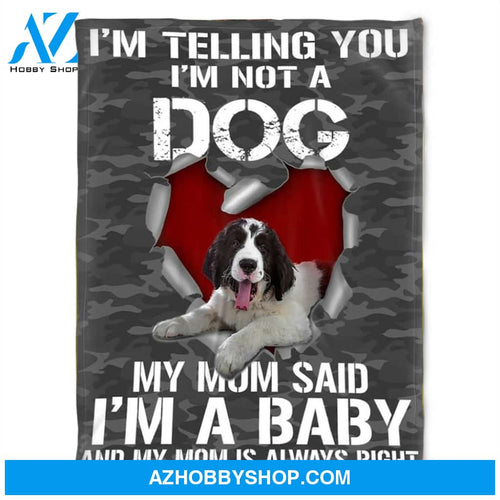 Dog Blanket, I'm Telling You, I'm Not A Dog. Gift For People Family Home Decor Bedding Couch Sofa Soft and Comfy Cozy