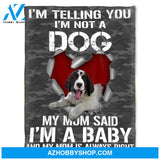Dog Blanket, I'm Telling You, I'm Not A Dog. Gift For People Family Home Decor Bedding Couch Sofa Soft and Comfy Cozy