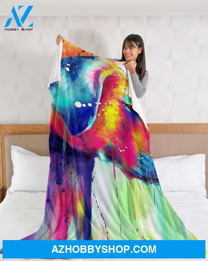 Dog Blanket - Labrador Water Color Fleece Blanket