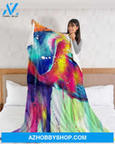 Dog Blanket - Labrador Water Color Fleece Blanket