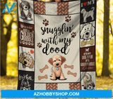 Dog Blanket, Snugglin' With My Dood Goldendoodle Blanket Gift For Dog Lovers