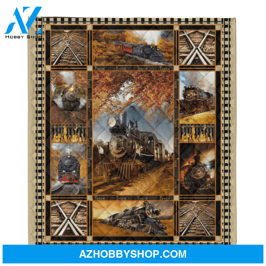 Dog Blanket, Steam Railroad Blanket Gift For Steam Railroad Lovers