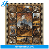 Dog Blanket, Steam Railroad Blanket Gift For Steam Railroad Lovers