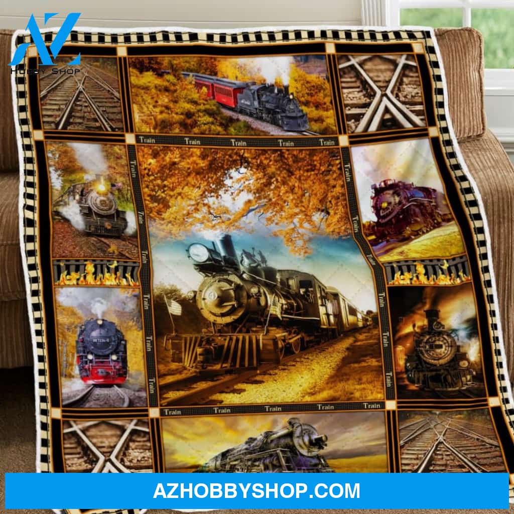 Dog Blanket, Steam Railroad Blanket Gift For Steam Railroad Lovers