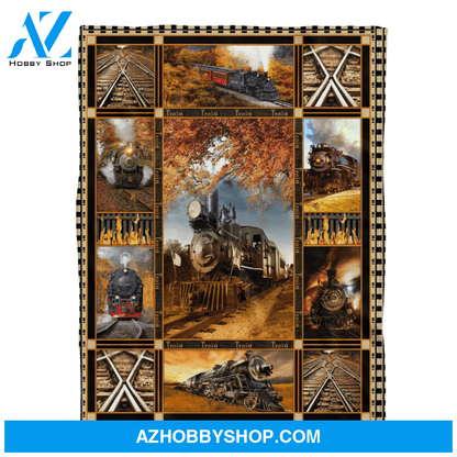 Dog Blanket, Steam Railroad Blanket Gift For Steam Railroad Lovers