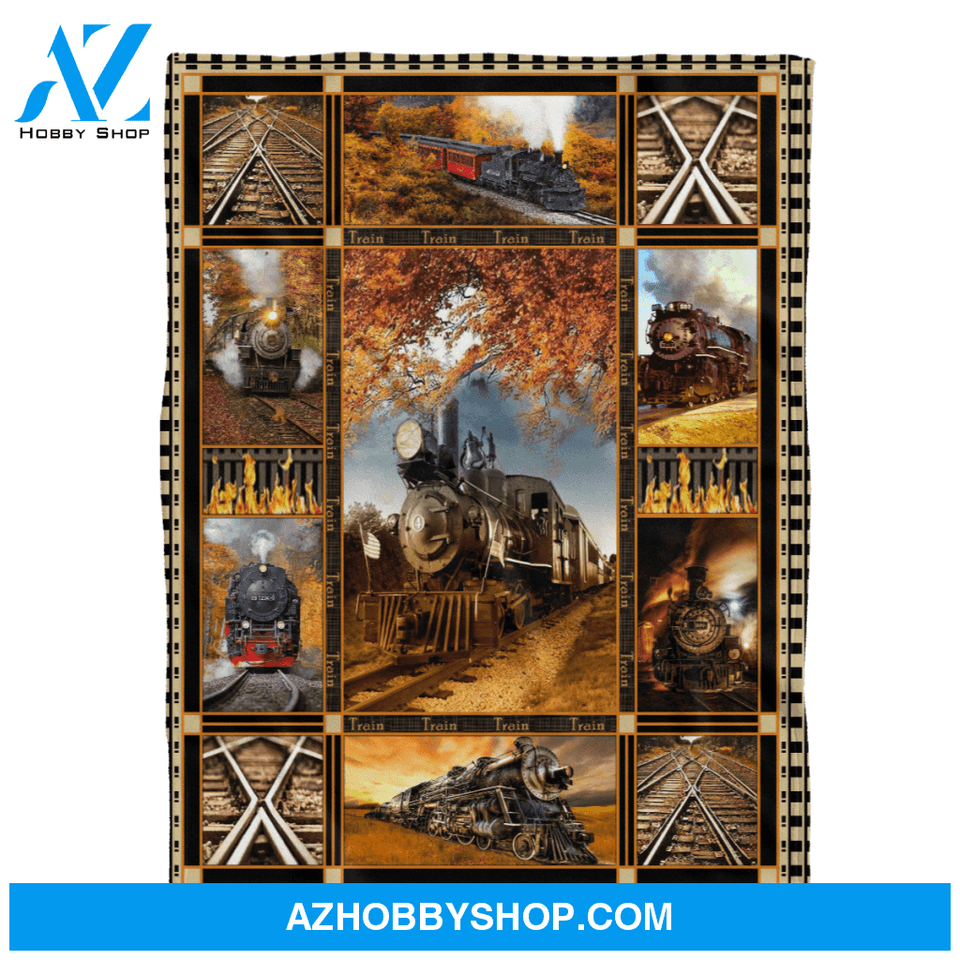 Dog Blanket, Steam Railroad Blanket Gift For Steam Railroad Lovers