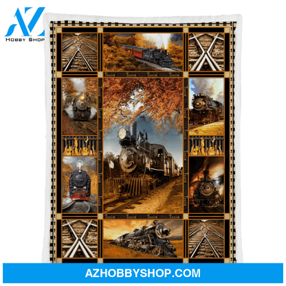 Dog Blanket, Steam Railroad Blanket Gift For Steam Railroad Lovers