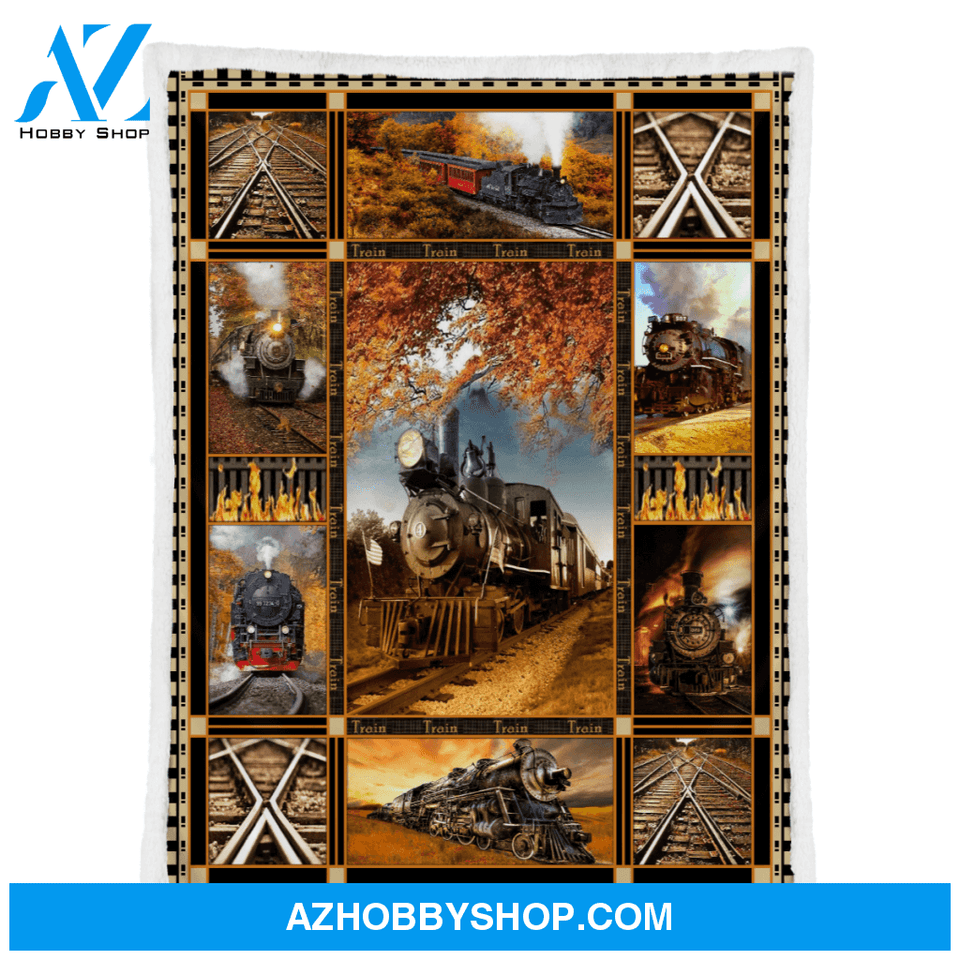 Dog Blanket, Steam Railroad Blanket Gift For Steam Railroad Lovers