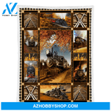 Dog Blanket, Steam Railroad Blanket Gift For Steam Railroad Lovers