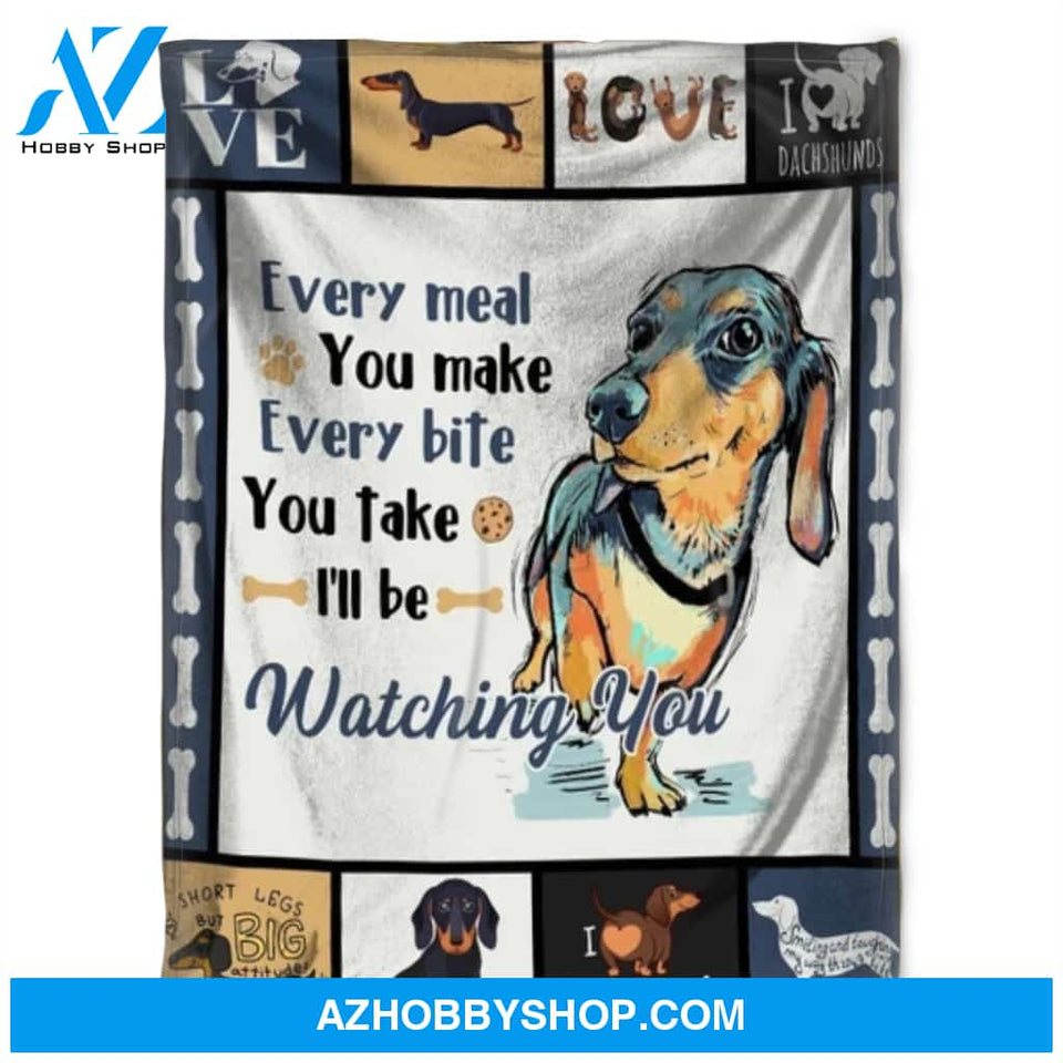 Dog Blanket, You Take I'll Be Watching You. Gift For People Family Home Decor Bedding Couch Sofa Soft and Comfy Cozy